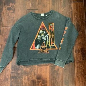 Junk food sweatshirt with Def Leppard on front